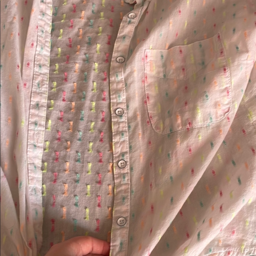 Colorful Patterned Button-Up Shirt - Picture 3 of 4